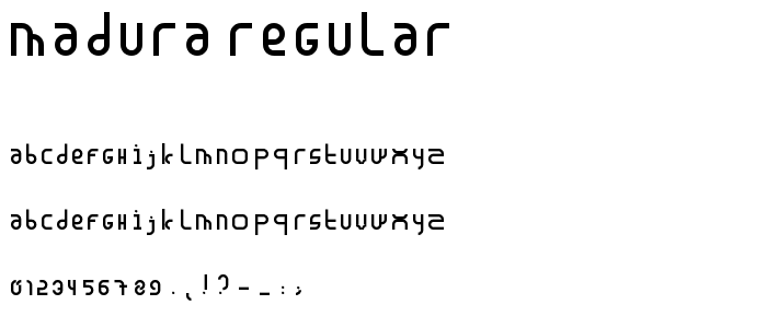 Madura Regular font